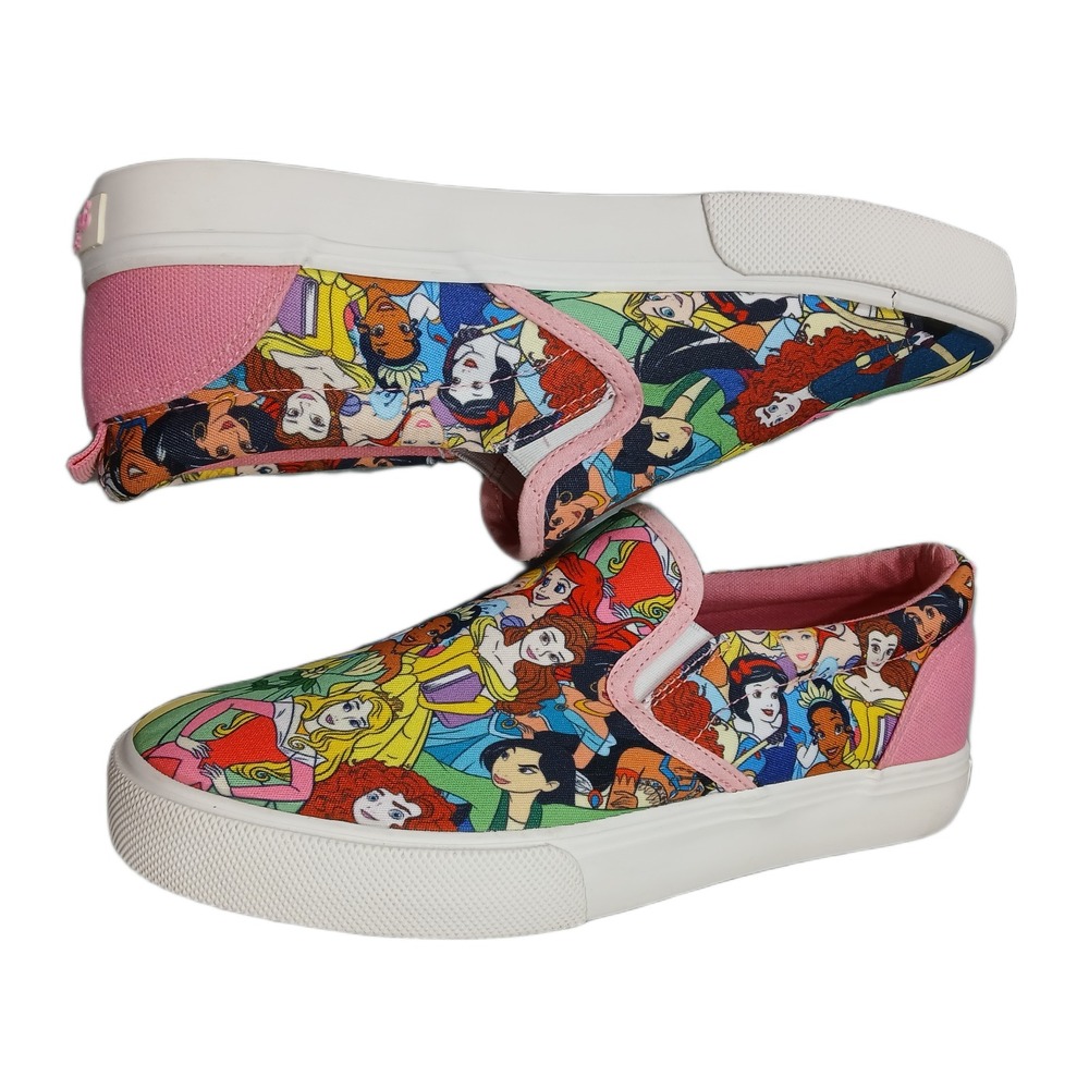 Ground Up Disney Princess Casual Sneakers Womens Size 5 Multi Round Toe Slip On